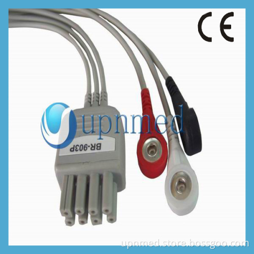BR-903P Nihon Kohden 3-lead leadwires ECG Cable